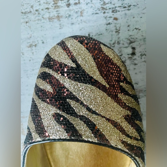 Qupid Sparkly Animal Print Flats Unknown Size - Picture 7 of 9